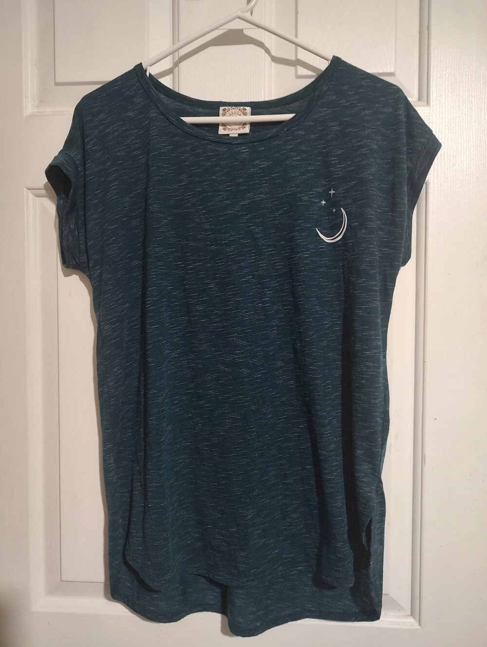 Tru Self Teal Short Sleeve Moon Graphic Tee